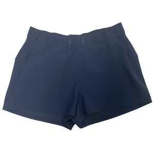 Lululemon On The Fly Woven shorts Size 10 navy‎ blue